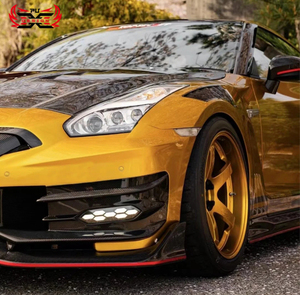 Pour <span class=keywords><strong>Nissan</strong></span> <span class=keywords><strong>GTR</strong></span> R35 mise à niveau <span class=keywords><strong>2024</strong></span> TS Style Kit de carrosserie de pare-chocs avant de voiture en Fiber de carbone sèche - Product Image 3