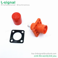 Connecteur HV prises de courant avec tige filetée, 20 pièces, stockage d'énergie, 1 broche 8MM, Orange, mâle IP67