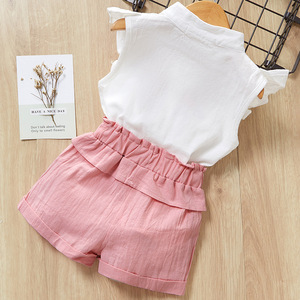 Ensembles de vêtements pour filles, style estival, nouvelle collection, vêtements pour bébés filles, t-shirt à manches courtes + pantalon, robe, 2 pièces, costumes pour enfants - Product Image 5