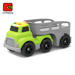 Venta caliente inercia coche de juguete rueda libre coche transporte remolque camión de transporte con luz y música coche juguetes para niños - Product Image 5