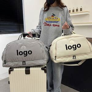 Sac à bagages portable séparé humide et sec couleur unie sac de fitness simple grande capacité <span class=keywords><strong>voyage</strong></span> d'affaires sac de <span class=keywords><strong>voyage</strong></span> à bandoulière - Product Image 6