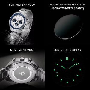 CADISEN 2026 New Men Watches Quartz Business Watches Japan VD53 Mens <b>Clock</b> Top Watch Men Chronograph Watch for Men - Product Image 6