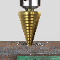 Foret étagé HSS 4-42mm revêtu de titane, 1 pièce, outils électriques de perçage, métal, acier rapide, coupe-trou pour bois
