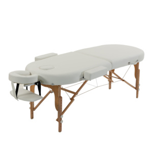 접이식 휴대용 2단 목재 PU 마사지 침대 (GPSR 인증) 거실 및 체육관용 공장 직판 - Product Image 2