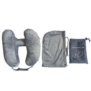 Almohada de Viaje en Forma de H de Alta Calidad con Capucha, Almohada Inflable de Viaje en Forma de H - Product Image 6