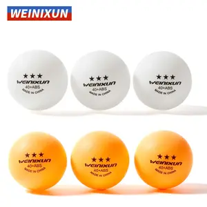 Toptan Weinixun 100 topları/paketi beyaz turuncu ABS plastik ABS 40 + yüksek polimer malzeme masa tenisi topları Pingpong topları