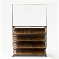 Meuble créatif à axe optique, porte-chaussures multifonctionnel pour entrée, organisateur de rangement et de présentation domestique en profilé aluminium sur mesure