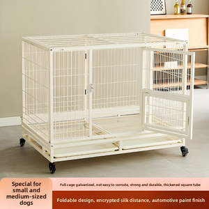 <span class=keywords><strong>Jaula</strong></span> Plegable Grande para Perros, Moderna, Sencilla, Blanca, con Doble Puerta y Separador Interior, Envío Rápido - Product Image 5