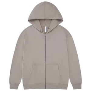 Drop Shoulder Custom Hoodie 330gsm Solid Zip Up Baggy Oversized - Product Image 1