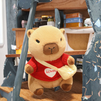 Nouvelle Peluche Capybara 23 cm, Cochon d'Eau en Peluche avec Pull, Rembourrage en Coton PP, Matière Douce, Unisexe, Peluches pour Enfants