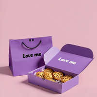 Boîtes d'emballage personnalisées roses pour biscuits, boîtes à biscuits en papier, boîtes à macarons, boîtes à beignets, emballages personnalisés avec logo