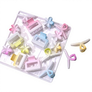 Pince à cheveux en plastique demi-attachée pour femme, style coréen élégant, pour <span class=keywords><strong>queue</strong></span> <span class=keywords><strong>de</strong></span> <span class=keywords><strong>cheval</strong></span> haute, pince requin transfrontalière - Product Image 1