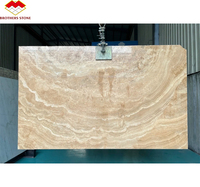 Table de salle à manger en marbre grain de bois persan, prix usine Yunfu, marbre beige naturel poli pour meuble-lavabo de salle de bain