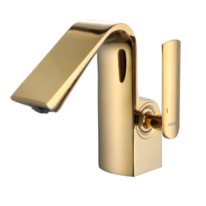 Pour Empolo monolevier laiton grand or salle de bain évier robinets élégant moderne en céramique en gros élégant levier unique laiton doré <span class=keywords><strong>Mi</strong></span> - Product Image 1