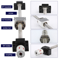 Kit de vis à billes HYCNC, assemblage de vis à billes de précision rectifiées pour systèmes de mouvement linéaire de machine CNC