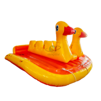 Bouées gonflables populaires en PVC en forme de canard, remorquables, pour bateaux et jet-skis, certifiées CE, couleur personnalisable, marque Aoqile