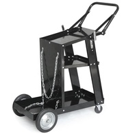 Chariot de soudage robuste pour machine à souder, universel, en acier, pour bouteilles de gaz, chariot de soudage MIG avec poignée à chaîne et tiroirs
