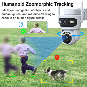 6MP Wifi năng lượng mặt trời Máy ảnh 5 Wát panel năng lượng mặt trời 9000mAh pin hình người zoomorphic theo dõi IP66 không thấm nước <span class=keywords><strong>camera</strong></span> an ninh trong nhà ngoài trời - Product Image 3