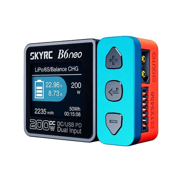 B6neo Battery Smart Balance Charger 200W PD 80W Input for RC Model Car Ship Boat Airplane