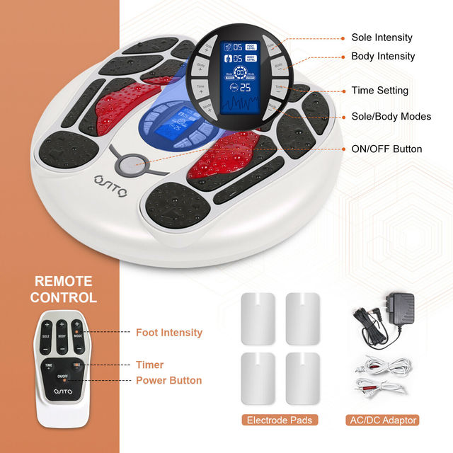 Ems Foot Electric Foot Circulation Massager Tens Machine Physiotherapy for Foot Soreness Relief Custom Logo