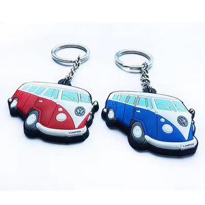 ZP-mignon Animal porte-clés avec PVC caoutchouc plastique et alliage matériaux amusant dessin animé pendentif pour enfants Couples sac à dos accessoires - Product Image 2