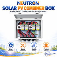 Boîtier de Combinaison de Chaînes Photovoltaïques IP66 1000V 12 Entrées 1 Sortie, Montage Mural, Conception Personnalisée avec Connecteurs MC4 Compatibles pour Panneaux Solaires