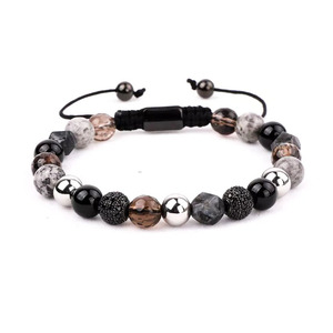 Pulsera de la amistad hecha a mano para hombres y mujeres, joyería de diseño único, cuentas de piedra Natural, JBS10560 - Product Image 3