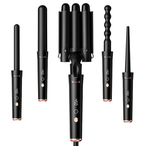 FYD Wholesale – Kit de fer à <span class=keywords><strong>boucler</strong></span> électrique en céramique 8-en-1 professionnel avec chauffage PTC et affichage LED de la température <span class=keywords><strong>pour</strong></span> coiffure - Product Image 2