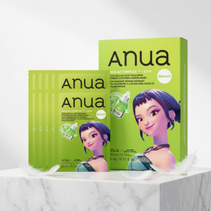 Masque en tissu coréen pour le soin de la peau avec acide azélaïque et acide hyaluronique pour apaiser les rougeurs, format voyage - Product Image 1