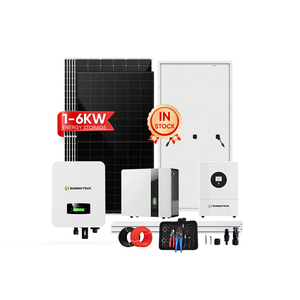 Stocks UE Kit d'énergie solaire prix 6kva 5kv systèmes photovoltaïques de puissance 5Kw 6Kw 220 VCA système de panneau solaire hybride - Product Image 1