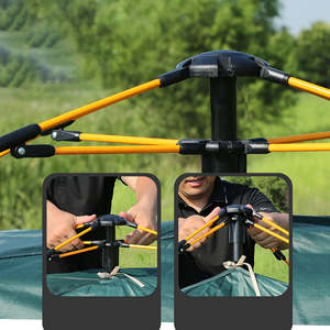 خيمة تخييم صغيرة محمولة لشخصين مصنوعة من قماش أكسفورد المطاطي الفضي 170T مع قاعدة مقاومة للماء - Product Image 4