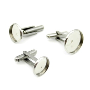 Soporte para gemelos de acero inoxidable, base de disco soldada de 6x25mm para gemas, accesorios de joyería DIY, ropa formal para hombre - Product Image 4