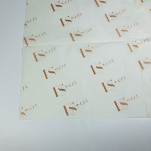 Recyclable Custom Light <b>Orange</b> Wrapping Tissue <b>Paper</b> Bulk OEM Logo Printed 17gsm Packaging <b>Paper</b> for Clothing and Gift Wrapping - Product Image 2