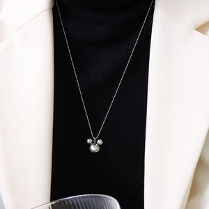 Sevimli üç boyutlu fare kolye 18K altın kaplama paslanmaz çelik uzun zincir karikatür kolye kızlar için - Product Image 4