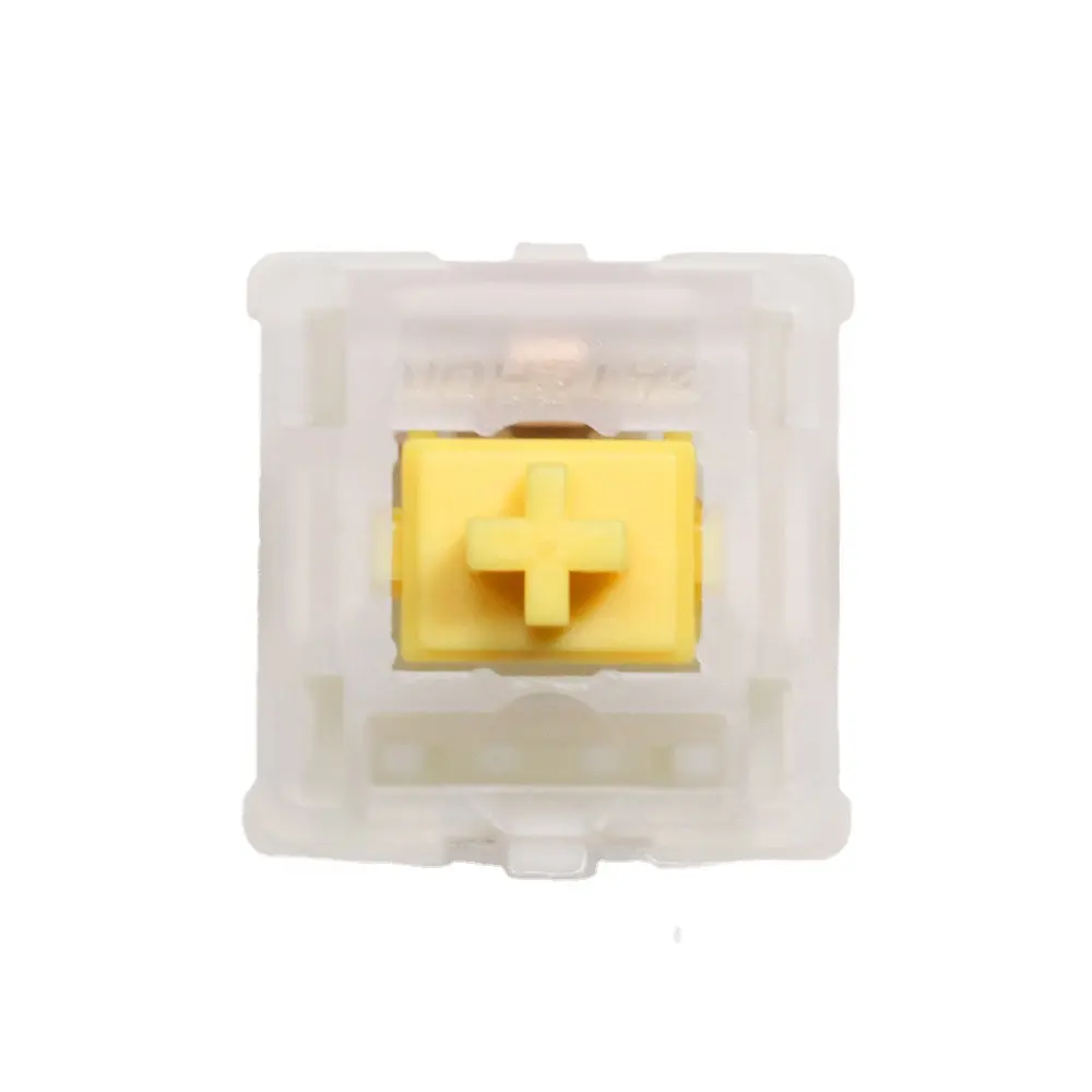Gateron KS-3X1 CAP Milky Yellow V2 Switches With 5pin RGB Linear 63g MX Stem For Mechanical Keyboard