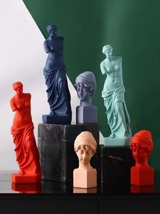 Ustom-estatua artística de resina de polystone, escultura artística moderna griega de color mate de <span class=keywords><strong>Venus</strong></span> y David - Product Image 5