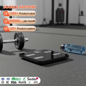 Balança inteligente de gordura corporal, balança de vidro eletrônica digital de ajuste calorie bt, análise de peso corporal, 180kg, tela de led - Product Image 1