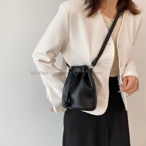 New Casual Mini Ladies Hand Bags Female PU Leather <b>Small</b> Single Shoulder Crossbody Bag <b>Bucket</b> Leather Bag Tanjing - Product Image 3