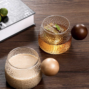Heated Milk <strong>Coffee</strong> Glass Mug With Wooden Ball Handle for <strong>Coffee</strong> Milk Tea - Product Image 2