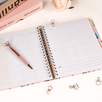 Journal d'impression coloré planificateur à spirale cahier hebdomadaire avec onglets séparateurs
