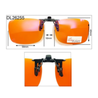 Gafas con Clip de Metal Negro Anti-Luz Azul para Miopía, Lentes Plegables Ligeras para Conducir, Compatibles con la Mayoría de las Monturas de Gafas