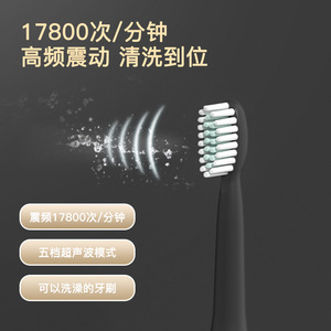 แปรงสีฟันไฟฟ้าโซนิคแบบชาร์จได้ 500mAh ชนิด C อายุการใช้งานแบตเตอรี่ 100 วัน พกพาสะดวก สำหรับผู้ใหญ่ - Product Image 3