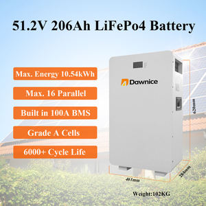 Powerwall hogar montado en la pared 48V 100Ah 200Ah 5KW 10KWh LFP Solar iones de litio Lifepo4 hogar sistema de almacenamiento de energía batería - Product Image 2