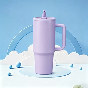 Moioco <span class=keywords><strong>Gobelet</strong></span> isotherme en acier inoxydable avec poignée et <span class=keywords><strong>paille</strong></span>, 100% étanche, base compatible porte-<span class=keywords><strong>gobelet</strong></span>, pour le camping, 40oz - Product Image 1