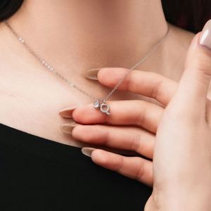 Dylam New Rhodium Plated Dainty CZ Alphabet Letter -Q- Necklace, Personalized Name <b>Initial</b> Necklace for Women Female - Product Image 4