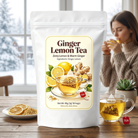 Té Herbal Premium OEM de Limón y Jengibre Totalmente Natural en Bolsitas, para el Cuidado de la Piel y la Digestión, Grado Ceremonial, 2 Años de Caducidad