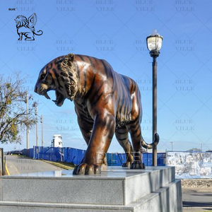 Décoration de jardin personnalisée BLVE, grande sculpture d'animal en métal pour extérieur, statue de tigre grandeur nature en bronze - Product Image 6
