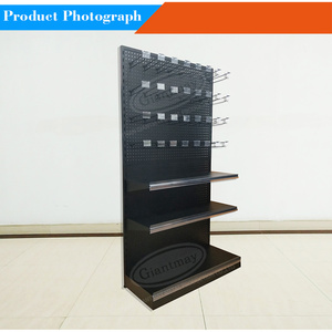 Bán buôn Heavy Duty kim loại <span class=keywords><strong>PEG</strong></span> Hội Đồng Quản trị miễn phí thường vụ sản phẩm Rack hiển thị kệ với Hooks - Product Image 5