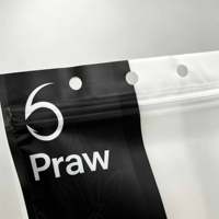 Sac refermable transparent personnalisé à trois soudures latérales en plastique pour câble USB mobile, emballage réutilisable