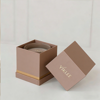 Caja de Cartón Rígido Personalizada con Logotipo Estampado en Caliente, Envase de Cera de Soya Orgánica, Caja para Velas con Inserto